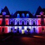 L'aile sud du château illuminée